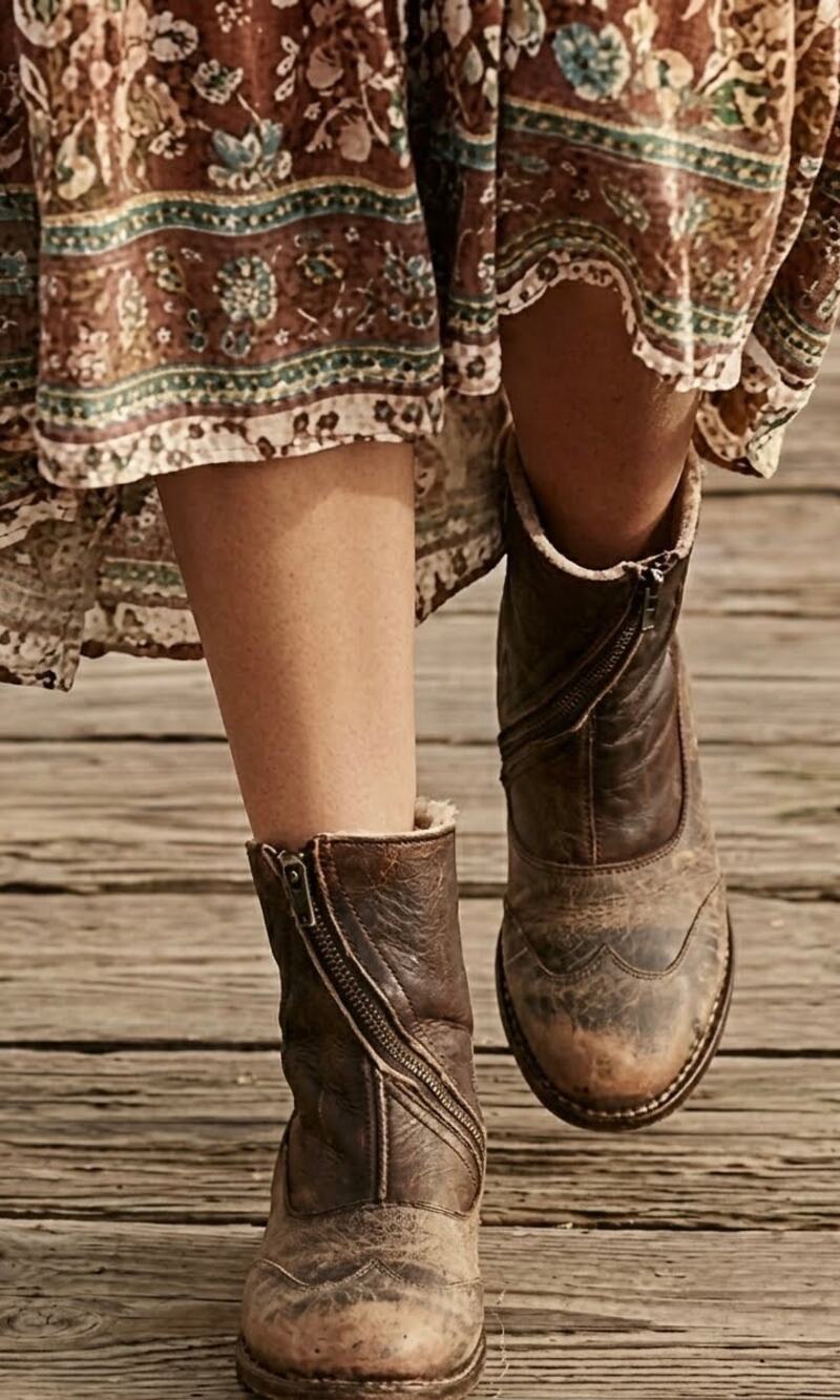 Bed Stü for Free People Spontaneous Shearling-Lined Zipper Vintage Boot 8